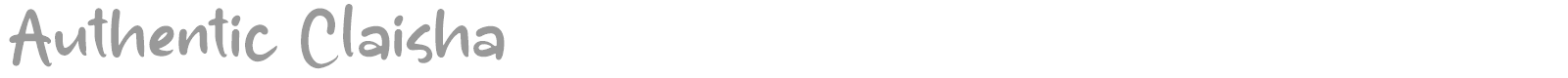 Authentic Claisha font preview